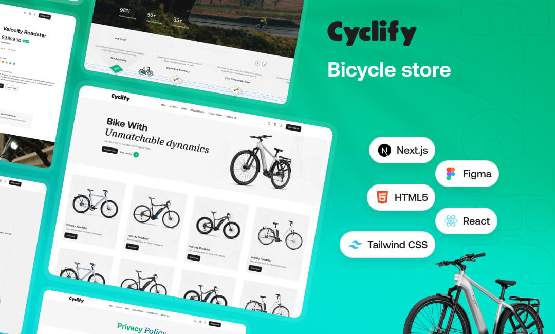 Cyclify - Premium Cycle, Bike Shop Landing Page Template
