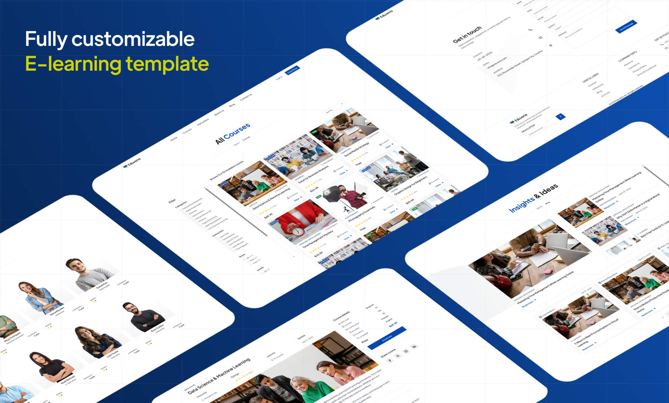 Eduveria website template slide 2