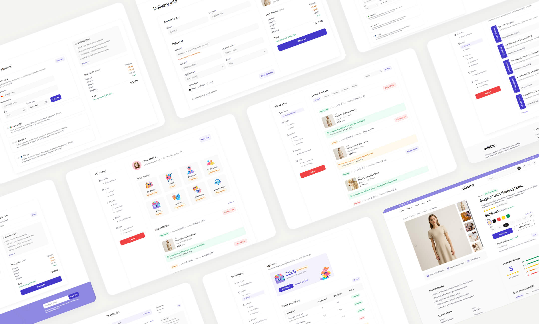 Elistro website template slide 4