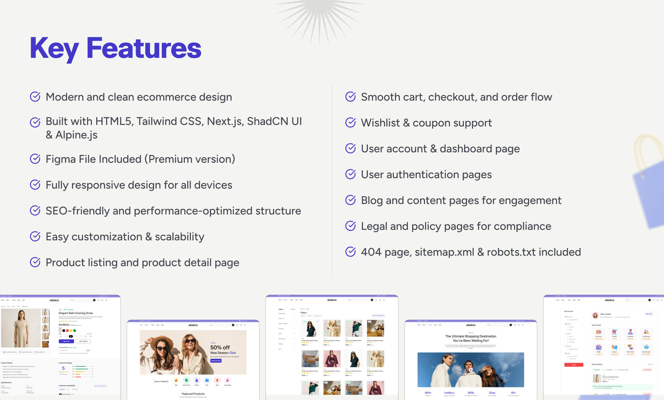 Elistro website template slide 5