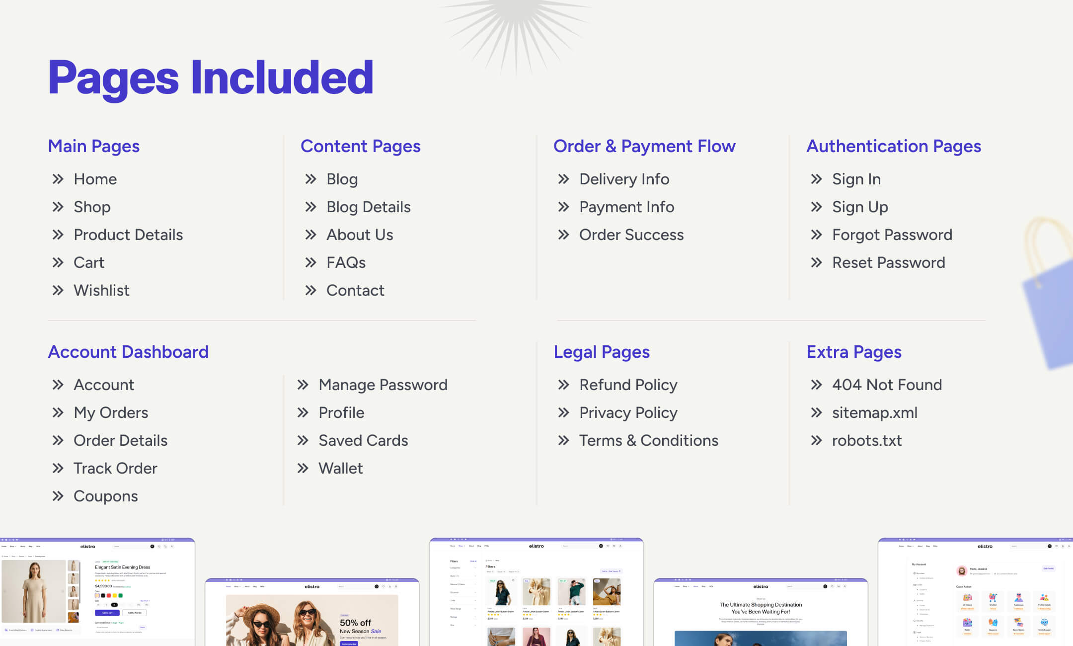 Elistro website template slide 6