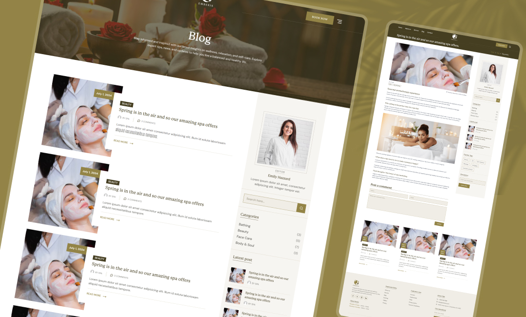 Emberis - Spa, Beauty & Wellness Website Template slide 6