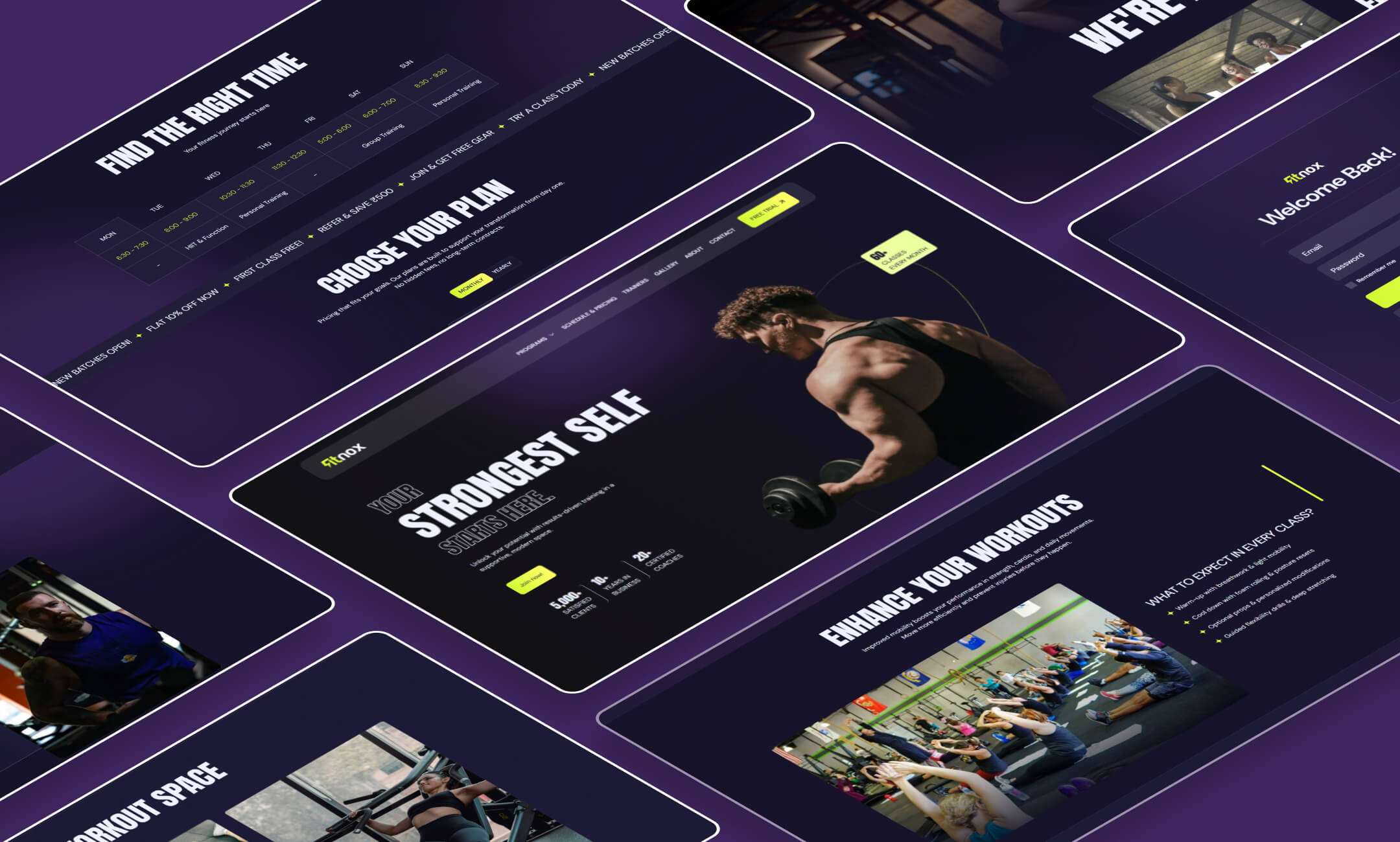 Fitnox website template slide 3