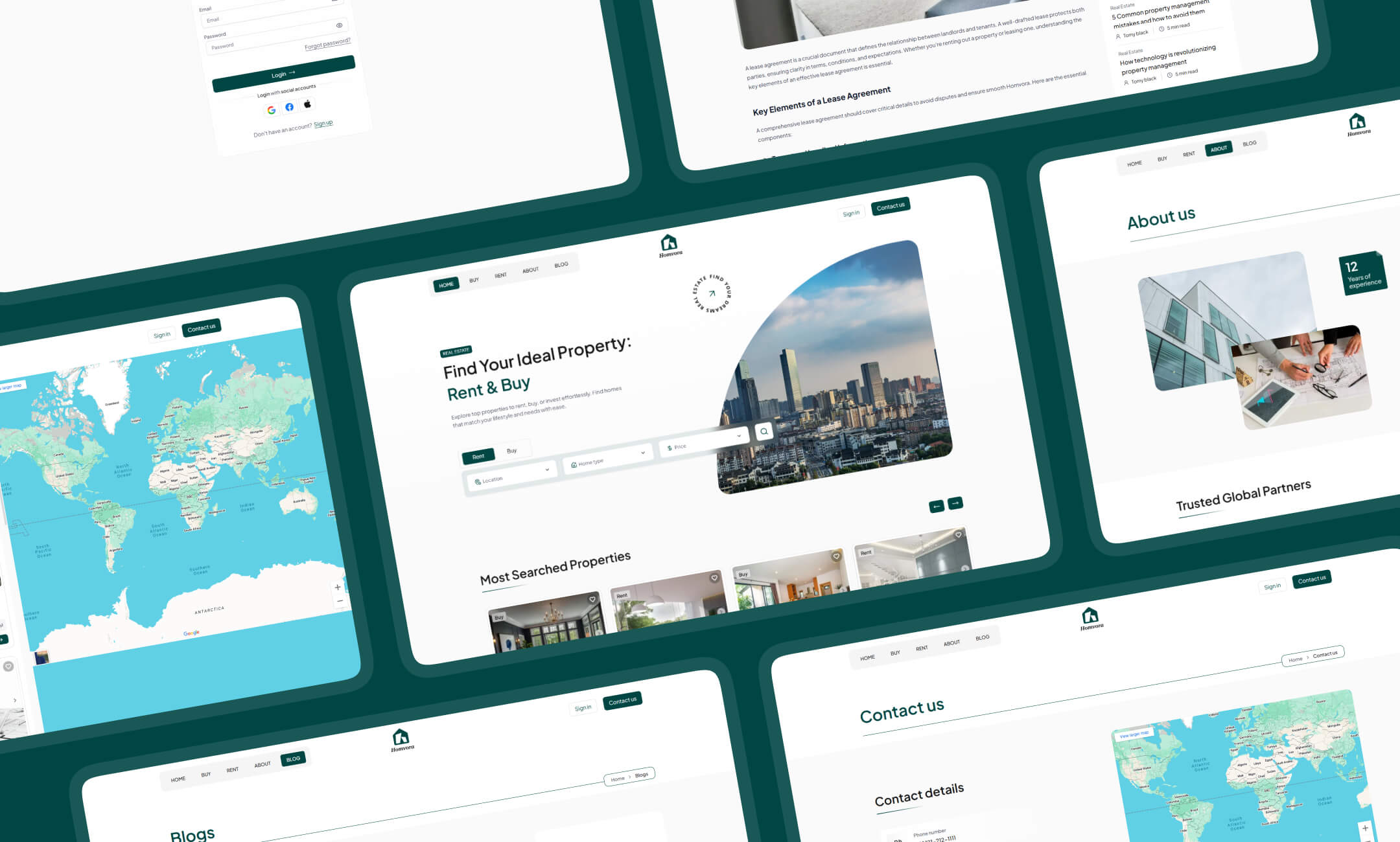 Homvora website template slide 3