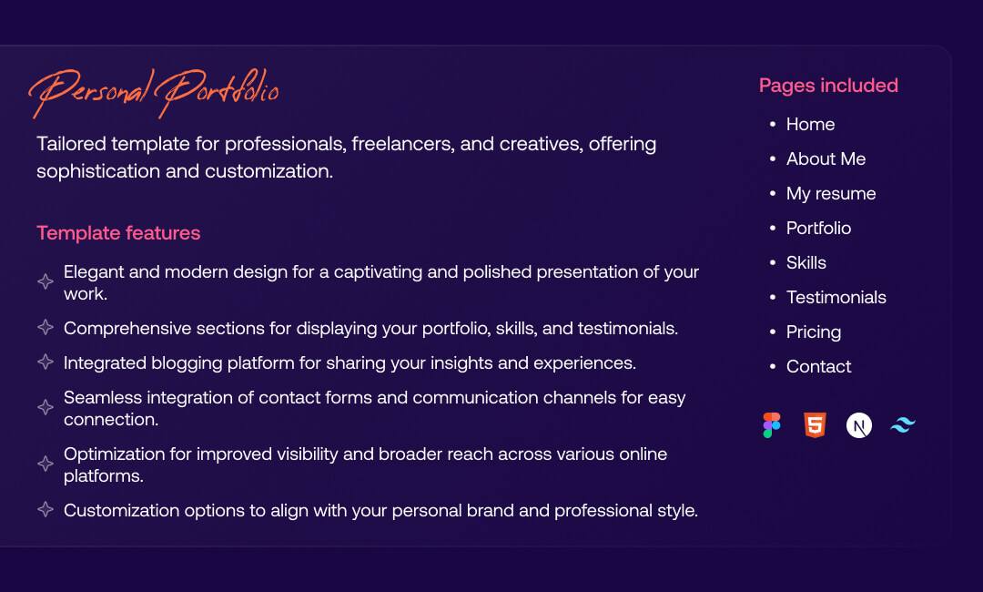 Personal portfolio template