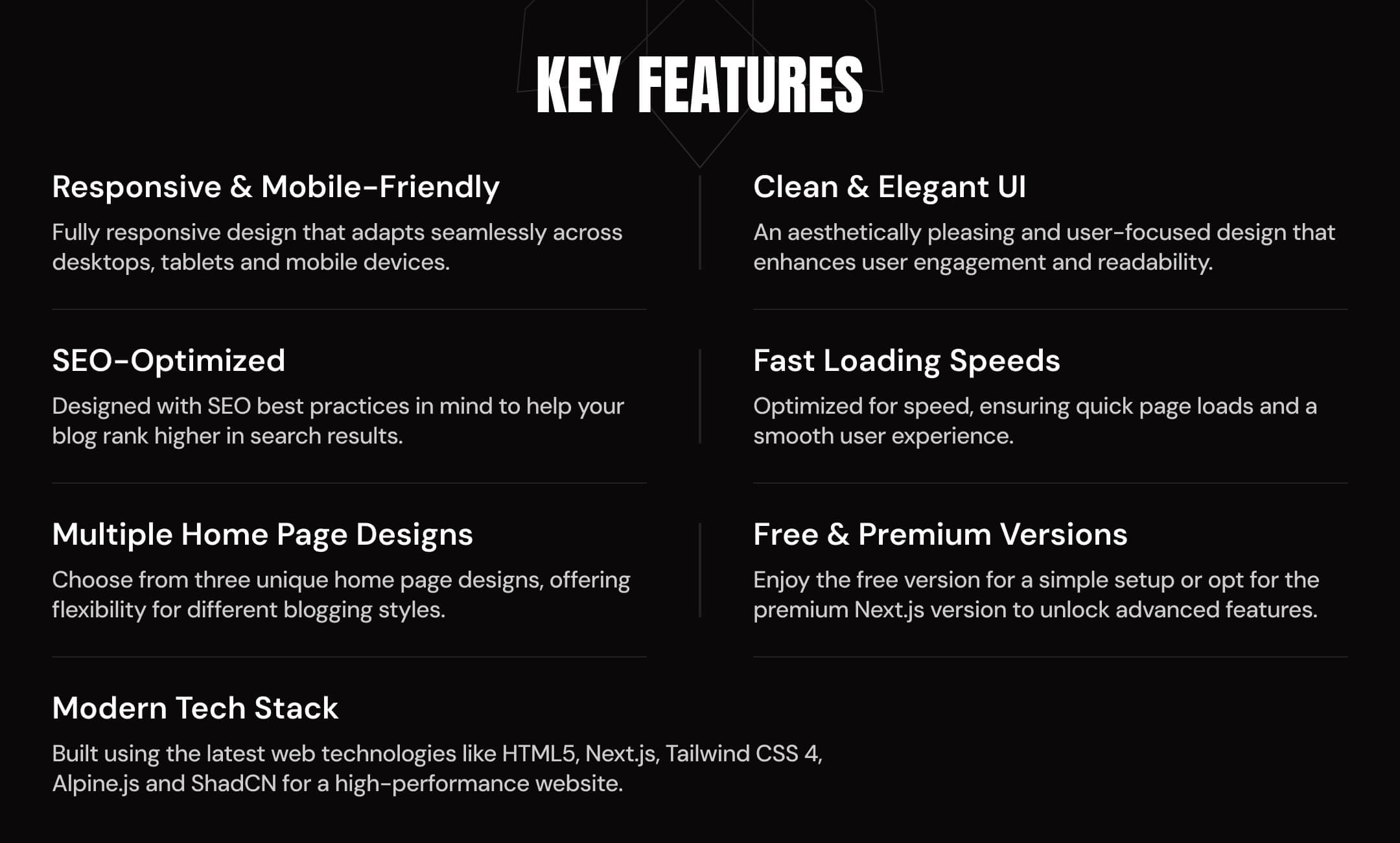 Viblog website template slide 5